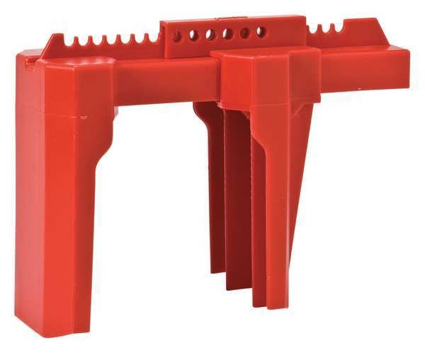 Ball Valve Lockout, Red, 2 to 8 In.
