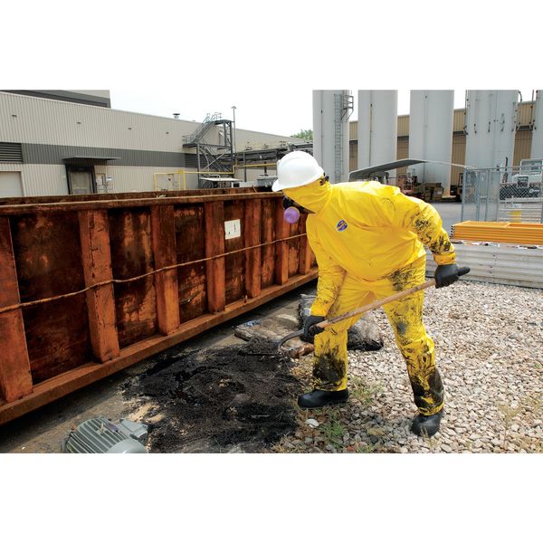 Hooded Disposable Coveralls, 12 PK, Yellow, KleenGuard A70, Zipper