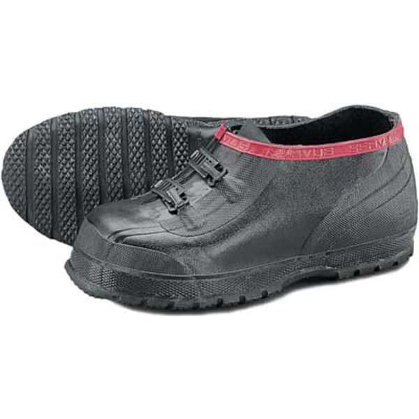 Overshoes, Mens, 8, 2-Buckle, Blk, Rubber, PR