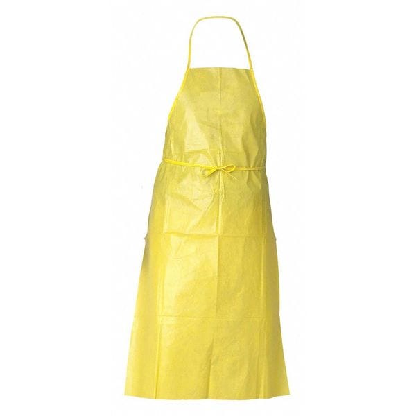 ChemSpry Protect Apron BoundSeam Neck Ties Unvi YEL 100/Cs