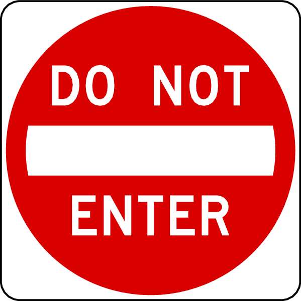 Do Not Enter Traffic Sign, 12 in H, 12 in W, Aluminum, Square, English, R5-1-12HA