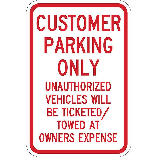 Customer Parking Sign, 18