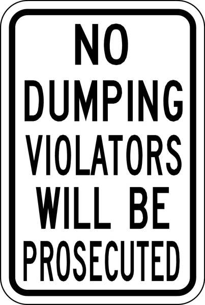 Traffic Sign, 18 in H, 12 in W, Aluminum, Vertical Rectangle, English, DL-001-12HA