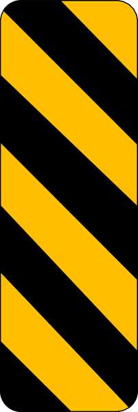 Clearance Marker Traffic Sign, 12 in H, 6 in W, Aluminum, Vertical Rectangle, No Text, OM-3L-6HA