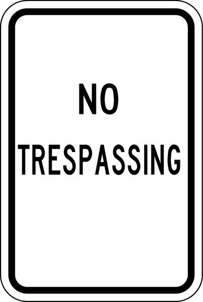 Traffic Sign, 18 in H, 12 in W, Aluminum, Vertical Rectangle, English, NT-005-BW-12HA