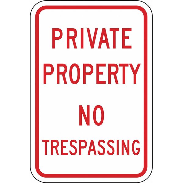 Traffic Sign, 18 x 12In, R/WHT, Text, H-16