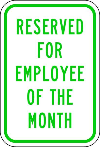 Employee Parking Sign, 18