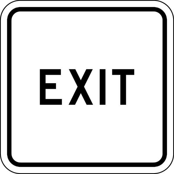 Exit Parking Sign, 18 in H, 18 in W, Aluminum, Square, English, LR7-69A-18DA