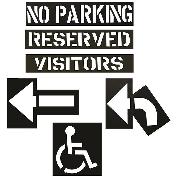 Parking Lot Stencil Kit, Plastic
