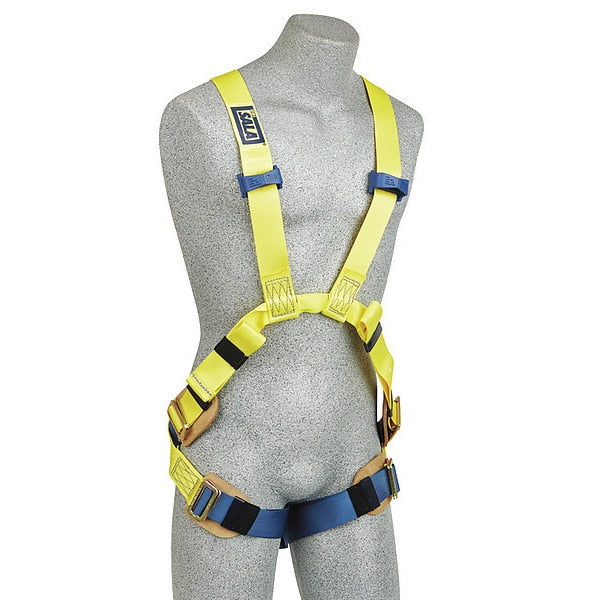 Arc Flash Full Body Harness, Vest Style, XL, Nylon, Yellow