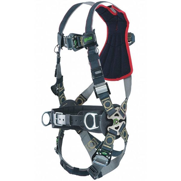Arc-Flash Rated Full Body Harness, Vest Style, L/XL, Kevlar(R)/Nomex(R), Black
