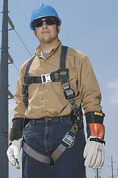 Arc-Flash Rated Full Body Harness, Vest Style, L/XL, Kevlar(R)/Nomex(R), Black