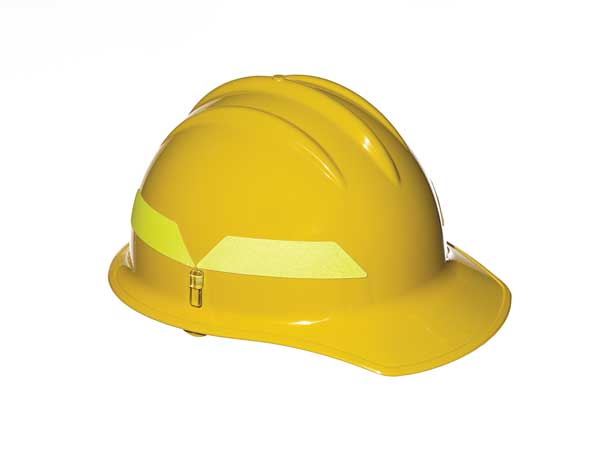 Fire Helmet, Yellow, Front Brim