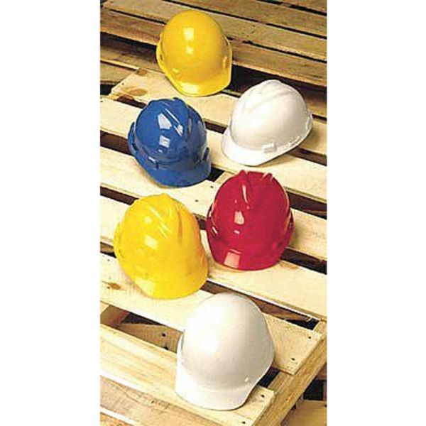 Front Brim Hard Hat, Type 1, Class E, Ratchet (4-Point), Yellow