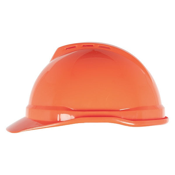 Front Brim Hard Hat, Type 1, Class E, Pinlock (4-Point), Hi-Vis Orange