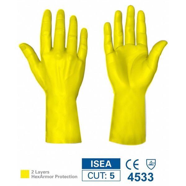 Cut Resistant Gloves, A9 Cut Level, Uncoated, 2XL, 1 PR