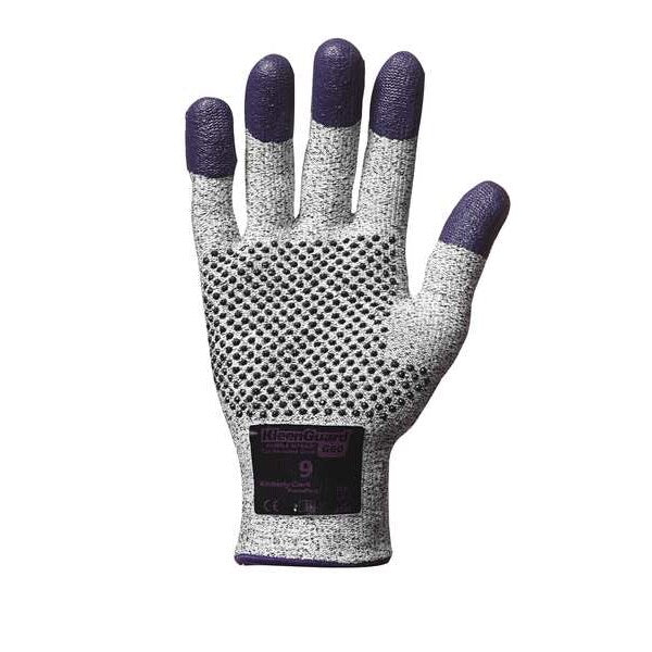 G60 Purple Nitrile Cut Resistant Gloves, Grey/Black, Purple Fingertips, Ambidextrous, 2XL, 1 Pair