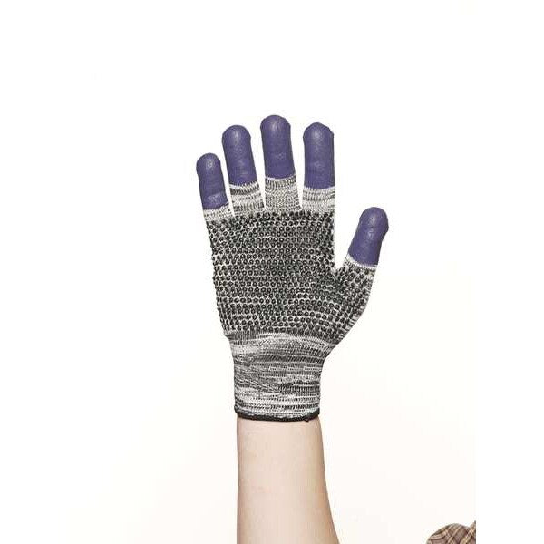 G60 Purple Nitrile Cut Resistant Gloves, Grey/Black, Purple Fingertips, Ambidextrous, 2XL, 1 Pair