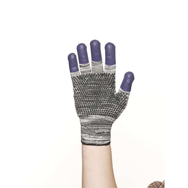 G60 Purple Nitrile Cut Resistant Gloves, Grey/Black, Purple Fingertips, Ambidextrous, M, 1 Pair