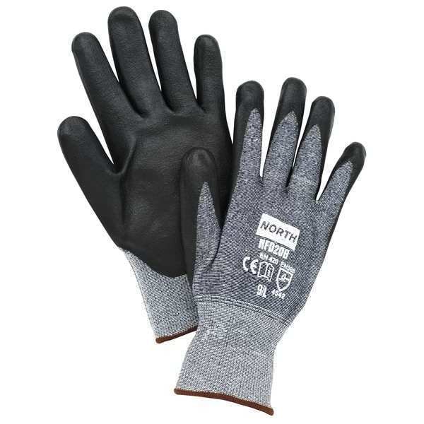 Cut Resistant Coated Gloves, 3 Cut Level, Nitrile/Polyurethane, 2XL, 1 PR