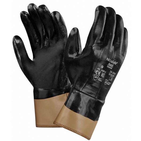 Cut Resistant Coated Gloves, A3 Cut Level, Nitrile, M, 1 PR