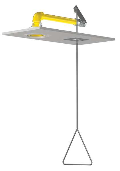 Emergency Shower, Horizontal, Flush, 20 gpm