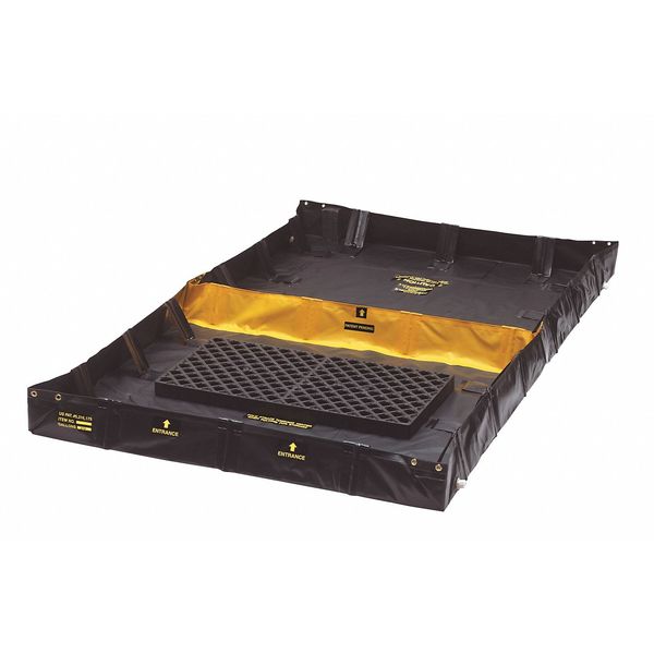 Decon Berm, Hazmat 2 Compartment, 8 In.