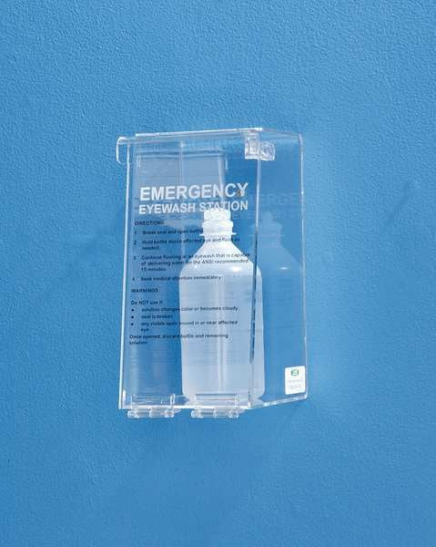 Eyewash Station in Fluorescent Green