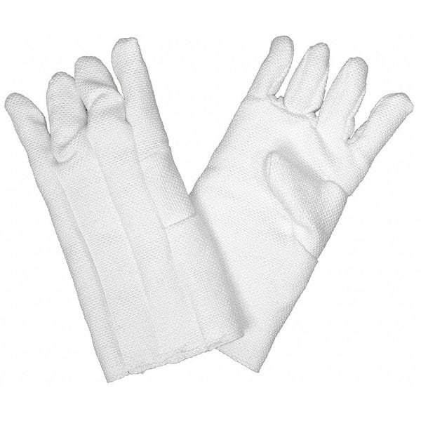 Heat Resistant Gloves, White, Zetex, PR