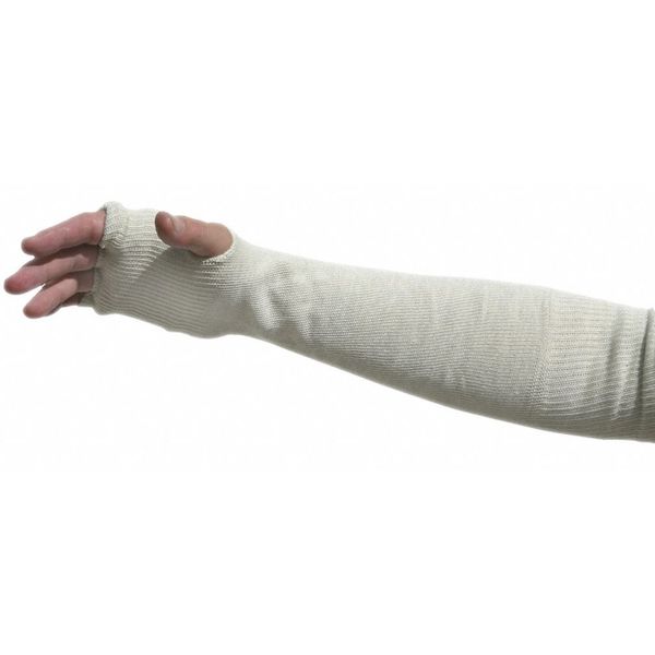 Heat-Resistant Sleeve w/Thumbhole, White, Nomex III-Â¿