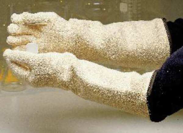 Heat Resist Gloves, White, Terry Cloth, PR