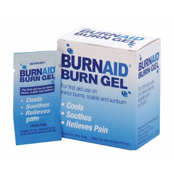 Burn Aid Gel, Packet, 1/8 oz., PK25