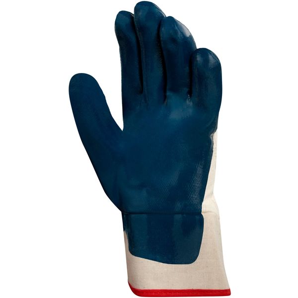 Nitrile Coated Gloves, 3/4 Dip Coverage, Blue, M, PR