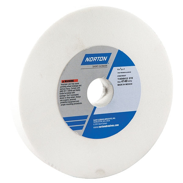 Grinding Wheel, T1, 6x3/4x1, AO, 100G, White