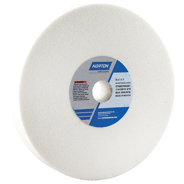 Grinding Wheel, T1, 8x1x1, AO, 60G, White