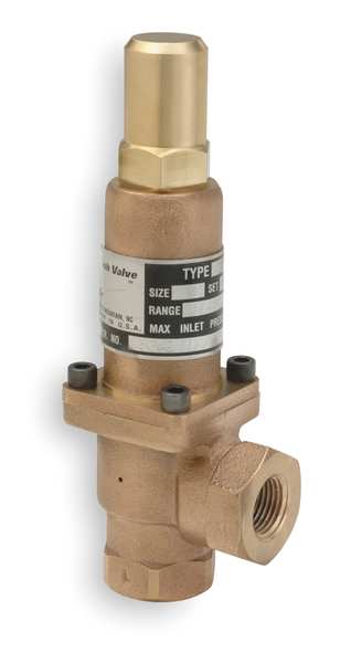 Pressure Relief Valve, 1In, 200 psi, Bronze