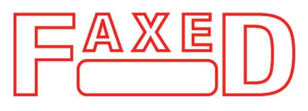 Message Stamp, Faxed, 5/16