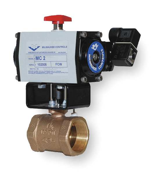 Butterfly Valve, Dbl Acting, 1-1/4 In.