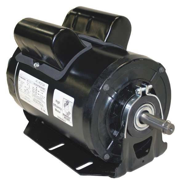 Agricultural Fan Motor, Capacitor-Start/Run, 1 HP, 115/230V AC, 1725 rpm Nameplate RPM, 56 Frame