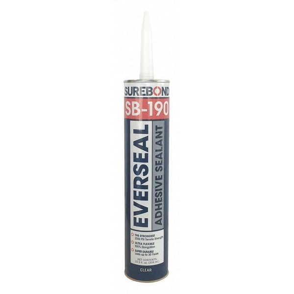 Sealant, 10.3 oz, Cartridge, Clear, Toluene Base