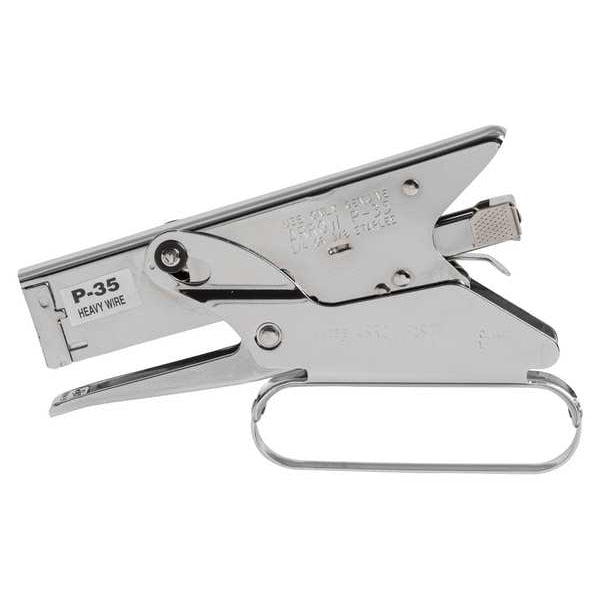 Plier Stapler, Manual, Heavy Dty, Flat Crwn