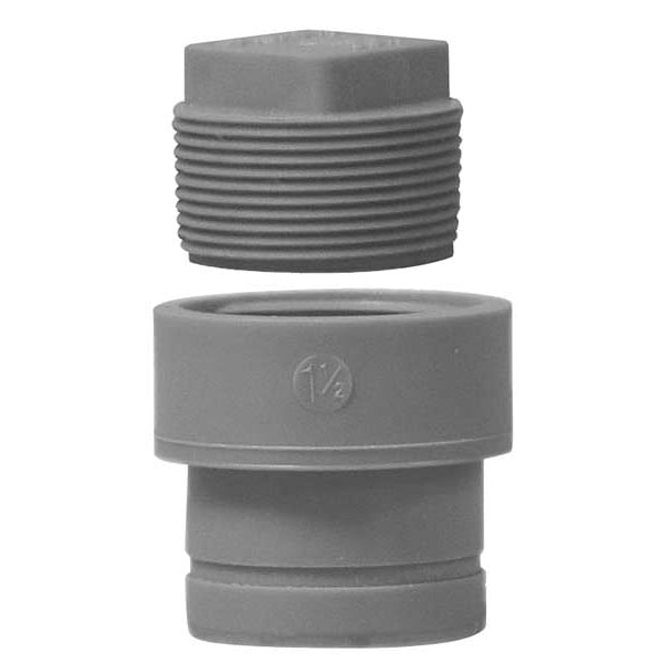 Cleanout Adapter, Polypropylene, 4