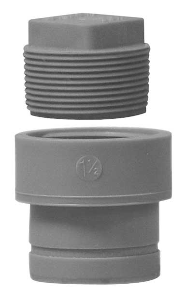 Cleanout Adapter, Polypropylene, 3