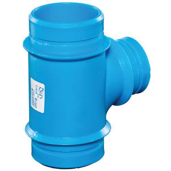 Reducing Sanitary Tee, Polypropylene, 3
