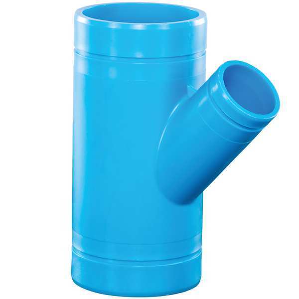 Reducing Single Wye, Polypropylene, 3