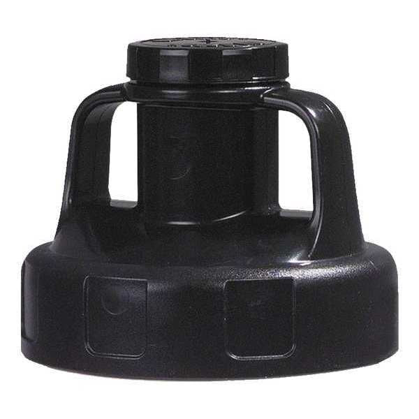 Utility Lid, w/2 In Outlet, HDPE, Black