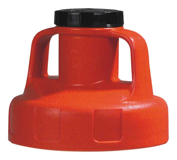 Utility Lid, w/2 In Outlet, HDPE, Orange