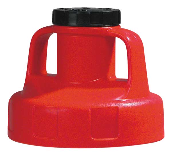 Utility Lid, w/2 In Outlet, HDPE, Red