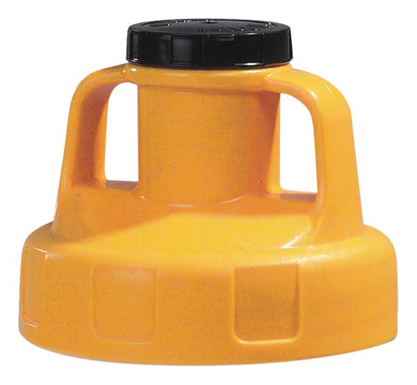 Utility Lid, w/2 In Outlet, HDPE, Yellow