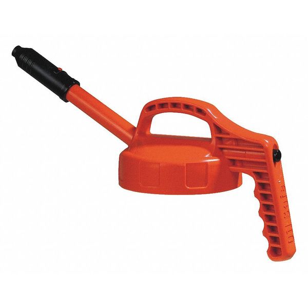 Stretch Spout Lid, w/0.5 In Outlet, Orange